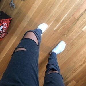 ripped holister sweatpants